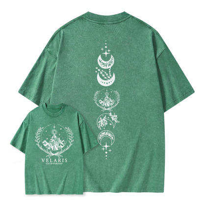 Pagewings Thorns And Roses Court Of Dreams Unisex Washed T-shirt
