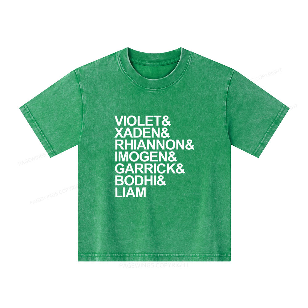 Pagewings Fourth Wing MC Classic T-Shirt Unisex Kids Washed T-shirt