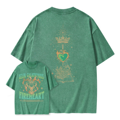 Pagewings Aelin Galathynius Fireheart Unisex Washed T-shirt