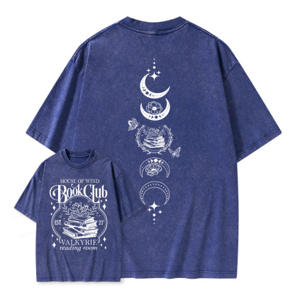 Pagewings House Of Wind Book Club Unisex Washed T-shirt