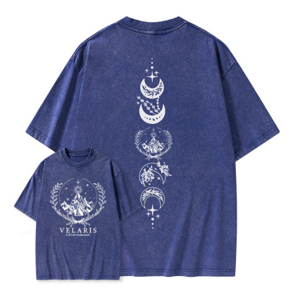 Pagewings Thorns And Roses Court Of Dreams Unisex Washed T-shirt