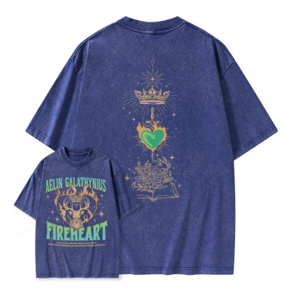 Pagewings Aelin Galathynius Fireheart Unisex Washed T-shirt