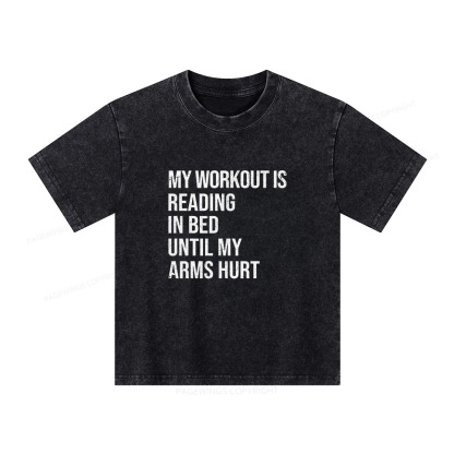 Pagewings My Workout Reading Unisex Kids Washed T-shirt