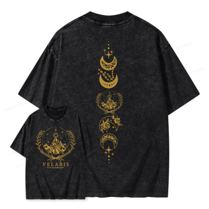 Pagewings Thorns And Roses Court Of Dreams Unisex Washed T-shirt