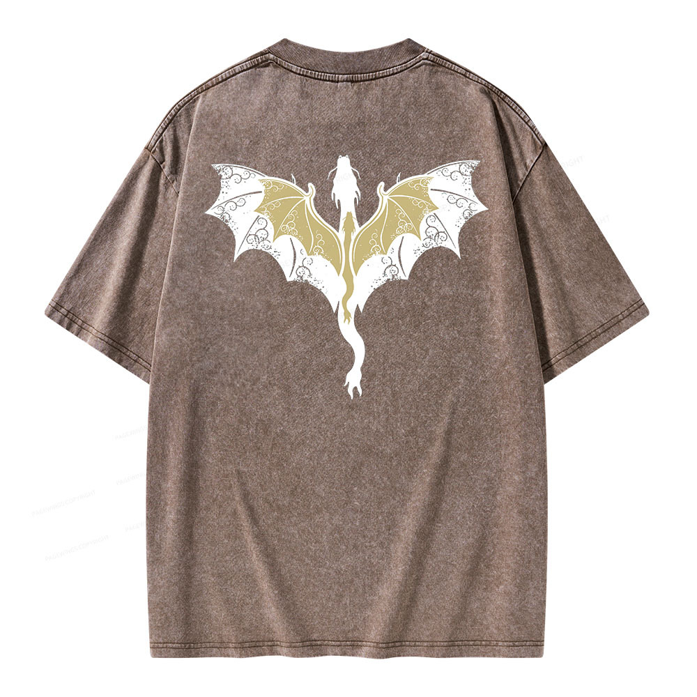 Pagewings Fourth Wing Unisex Washed T-shirt