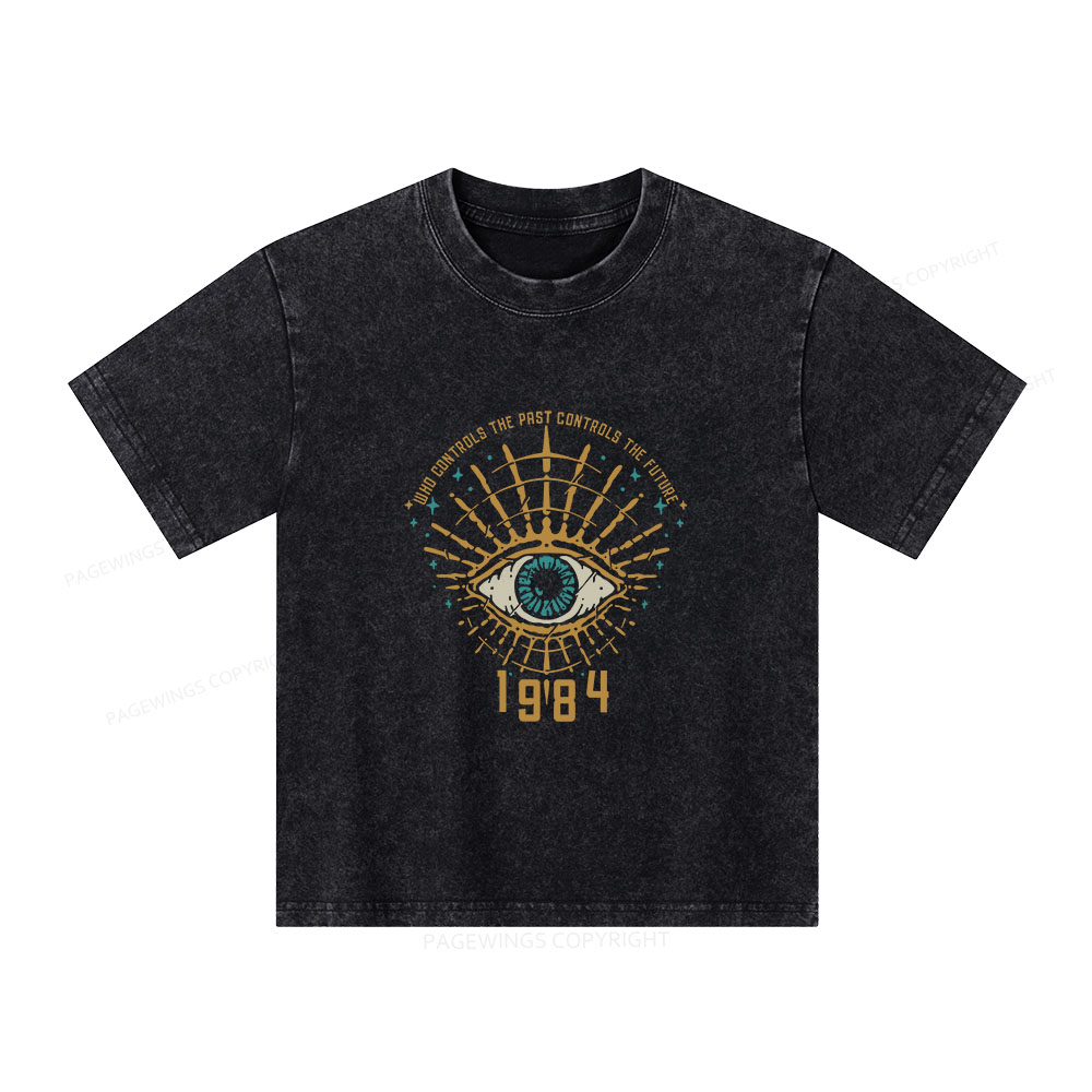 Pagewings George Orwell 1984 Unisex Kids Washed T-shirt