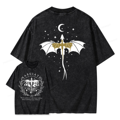 Pagewings Vintage Basgiath War College Unisex Washed T-shirt