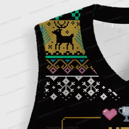 Pagewings New Achievement Unisex V-Neck Ugly Knit Vest