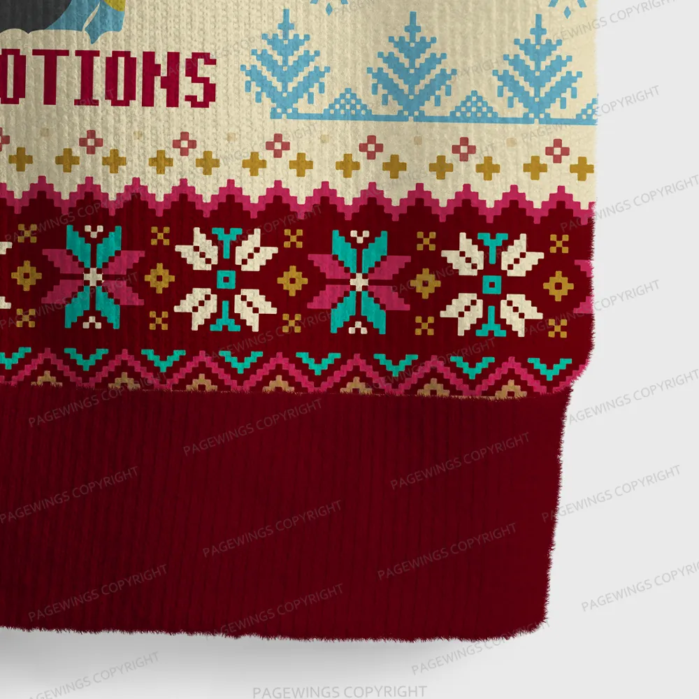 Pagewings Emotions Unisex V-Neck Ugly Knit Vest