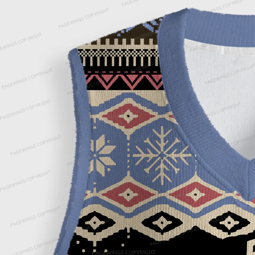 Pagewings The Rise And Fall Of Sanctuary Moon Unisex V-Neck Ugly Knit Vest