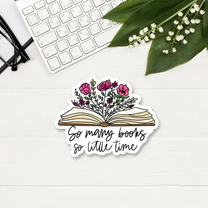 Pagewing So Many Books So Little Time Sticker