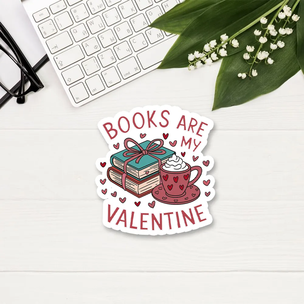 Pagewing Books Are My Valentine Sticker