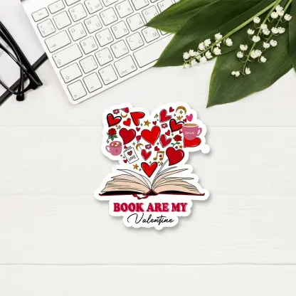Pagewing Books Are My Valentine Sticker