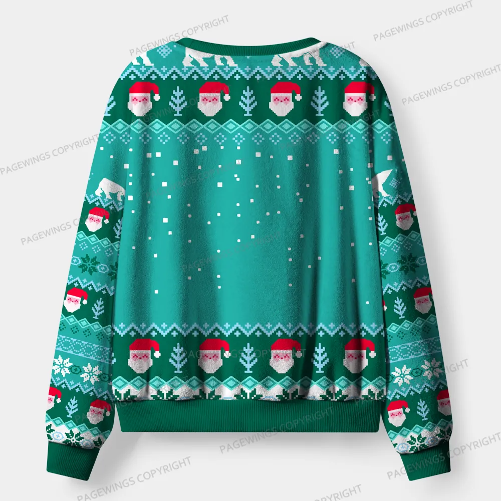 Pagewings  Christmas Book Dragon Unisex Flannel Pajama Set