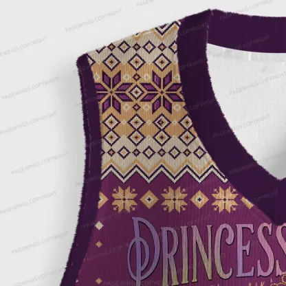 Pagewings The Queen Anne Chonk Unisex V-Neck Ugly Knit Vest