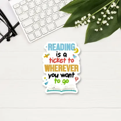 Pagewing Reading Is A Ticket Sticker