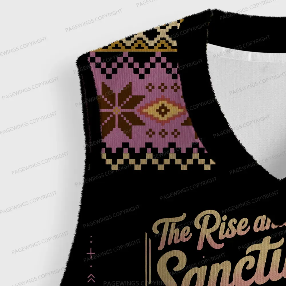 Pagewings The Rise And Fall Of Sanctuary Moon Unisex V-Neck Ugly Knit Vest