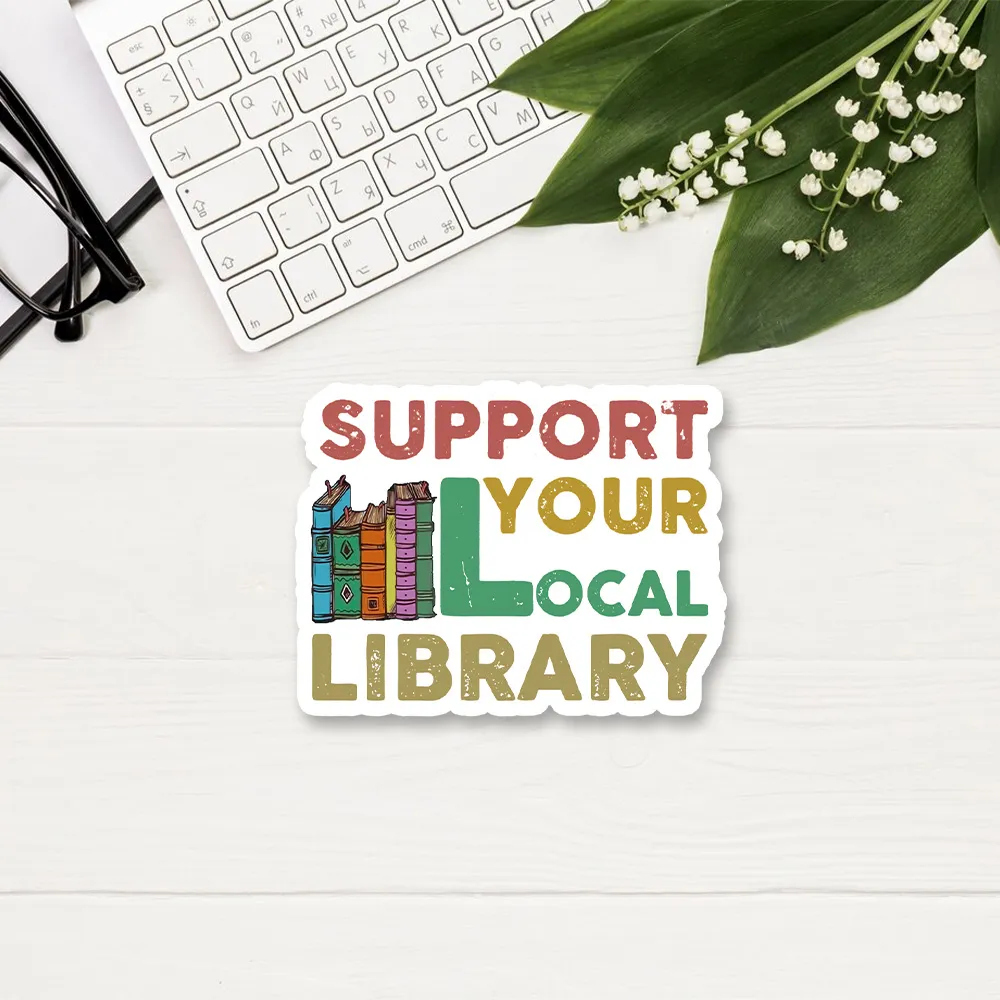 Pagewing Support Your Local Library Sticker