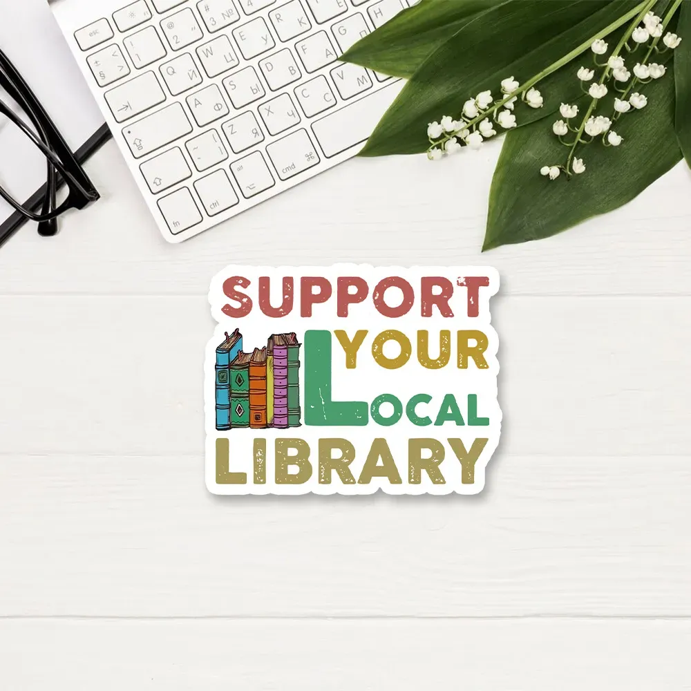 Pagewing Support Your Local Library Sticker