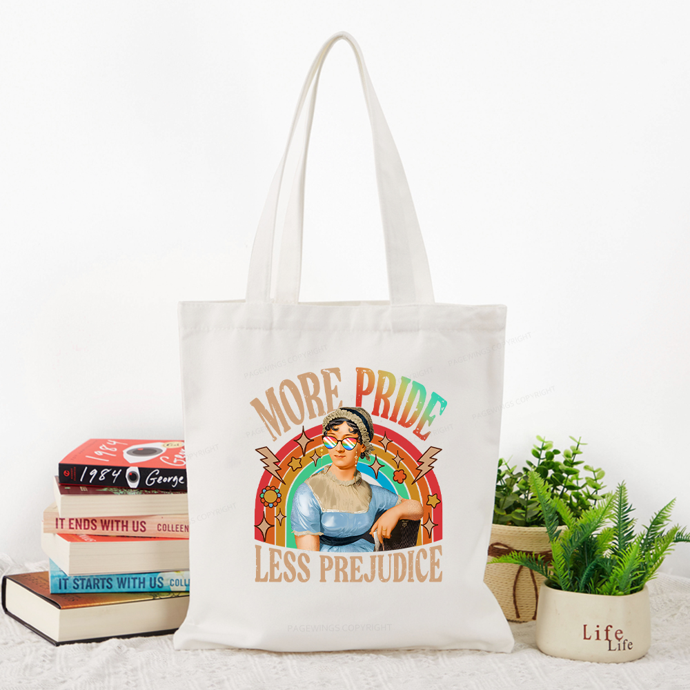 Pagewings More Pride Less Prejudice Tote Bag