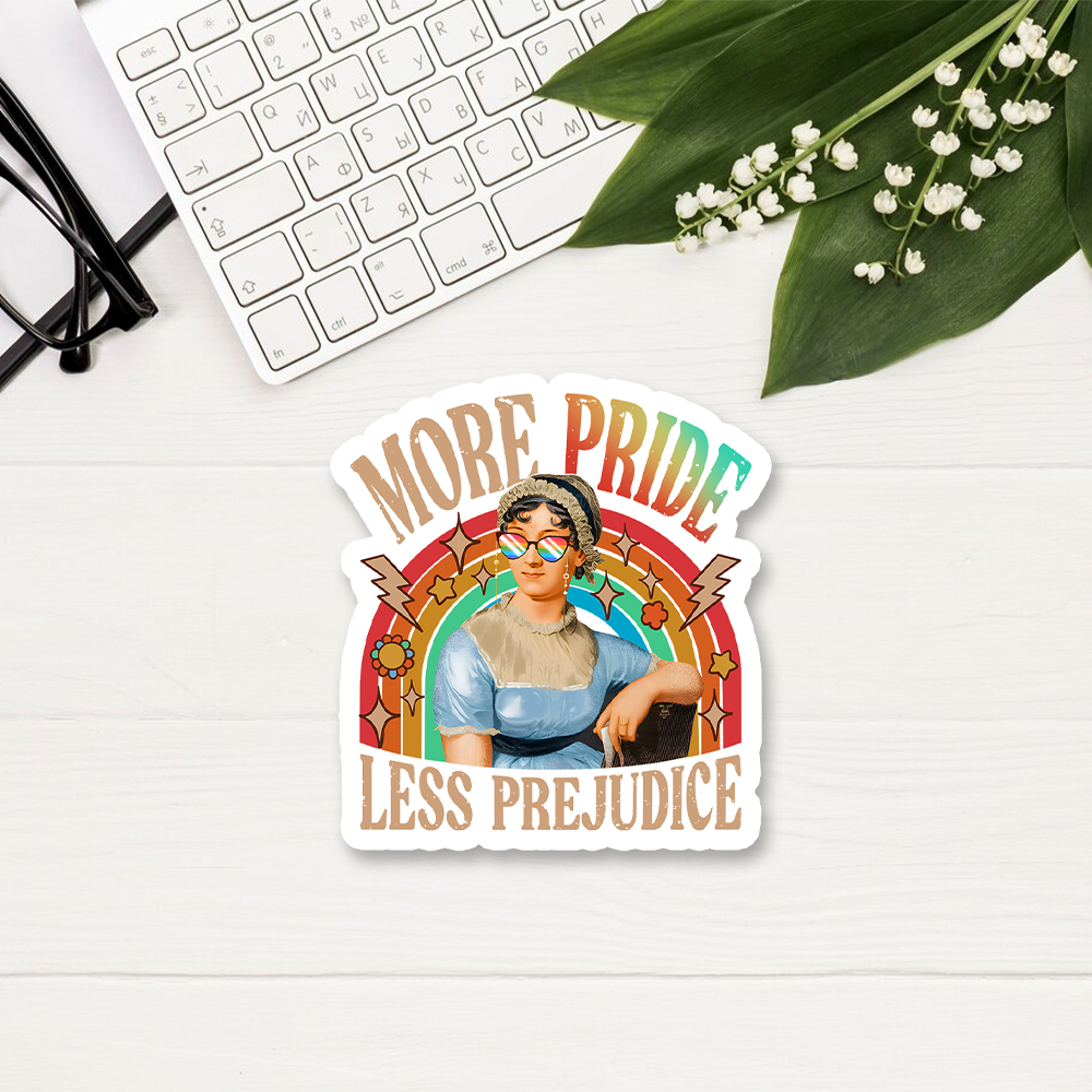 Pagewings More Pride Less Prejudice Sticker