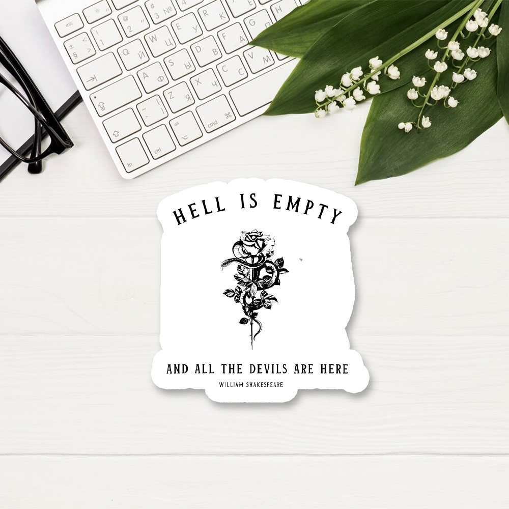 Pagewings Hell Is Empty And All The Devils Are Here Sticker