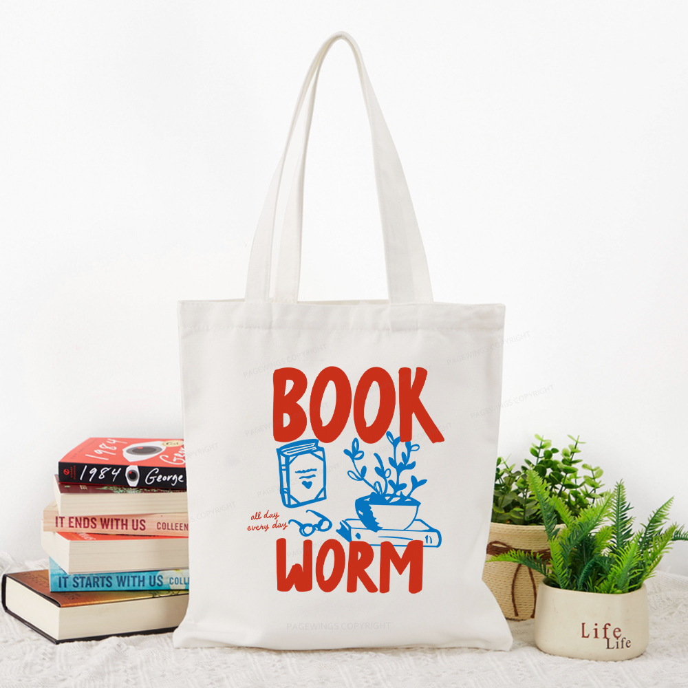 Pagewings Bookworm Tote Bag
