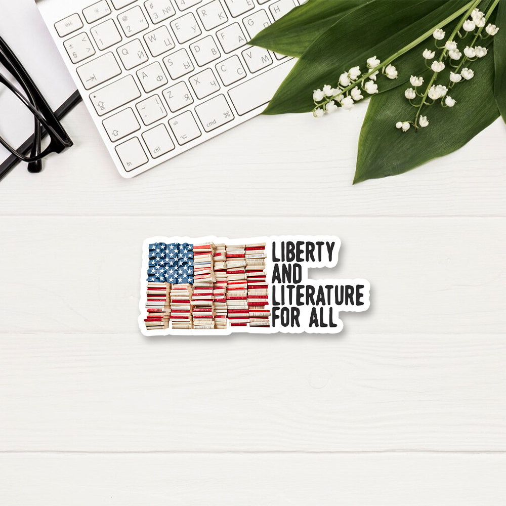 Pagewings Liberty And Literature For All Sticker