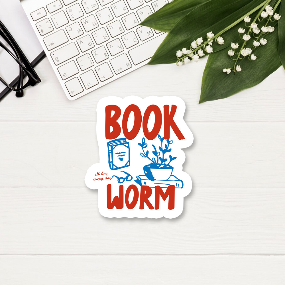 Pagewings Bookworm Sticker