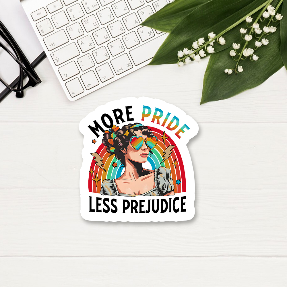 Pagewings More Pride Less Prejudice Sticker