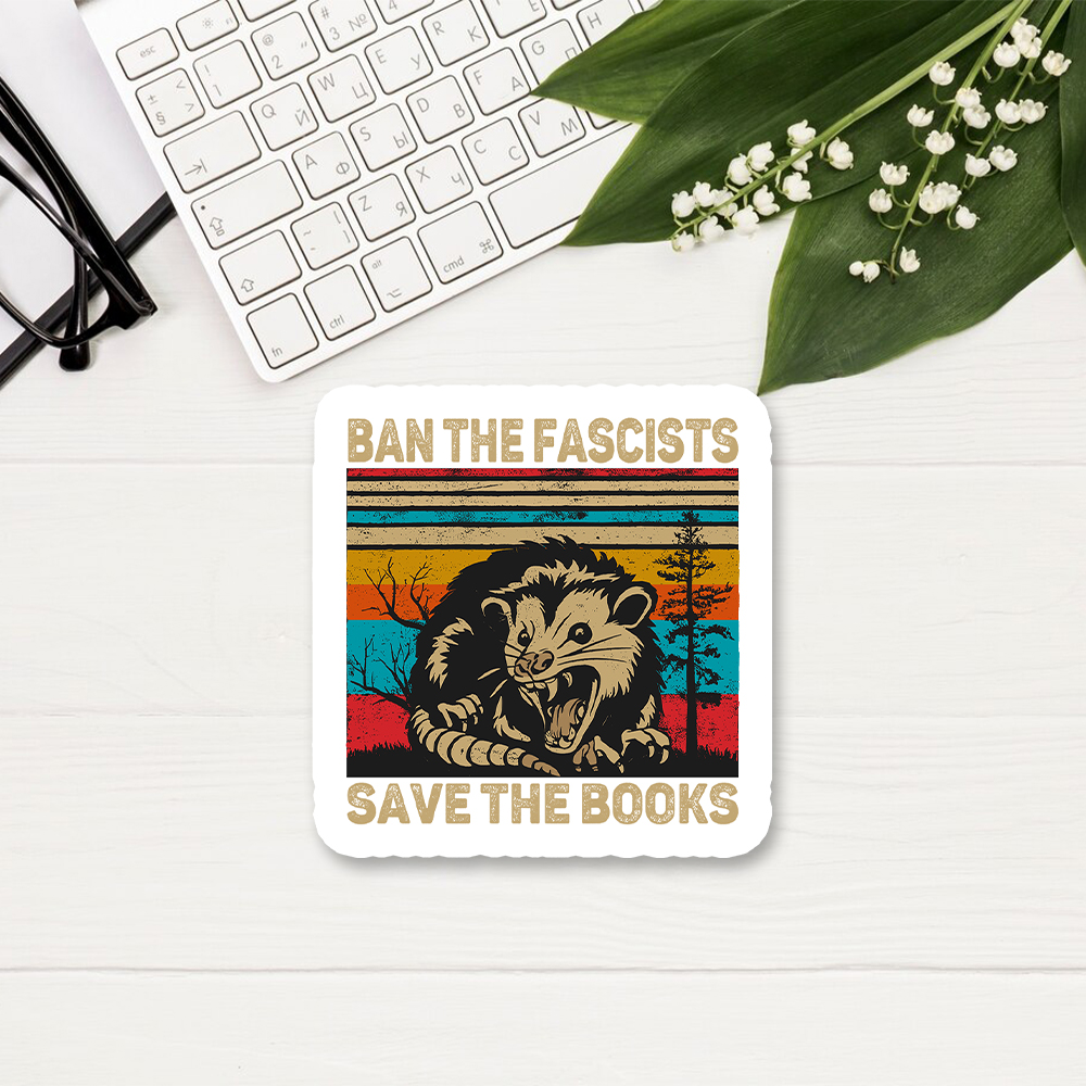 Pagewings Ban The Fascists Save The Books Sticker