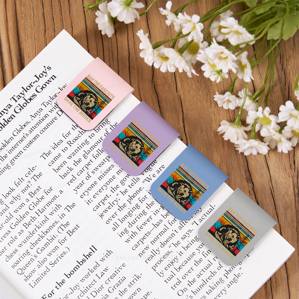 Pagewings Ban The Fascists Save The Books Magnetic Bookmark