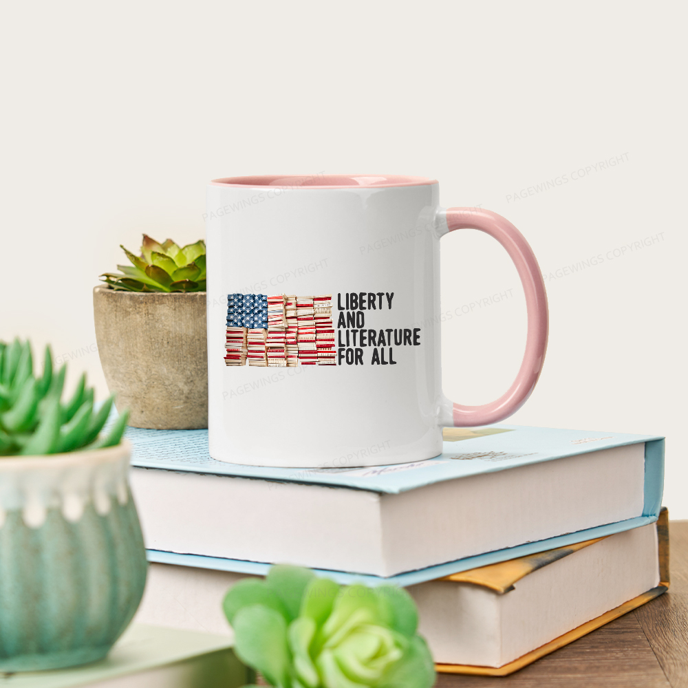 Pagewings Liberty And Literature For All Mug