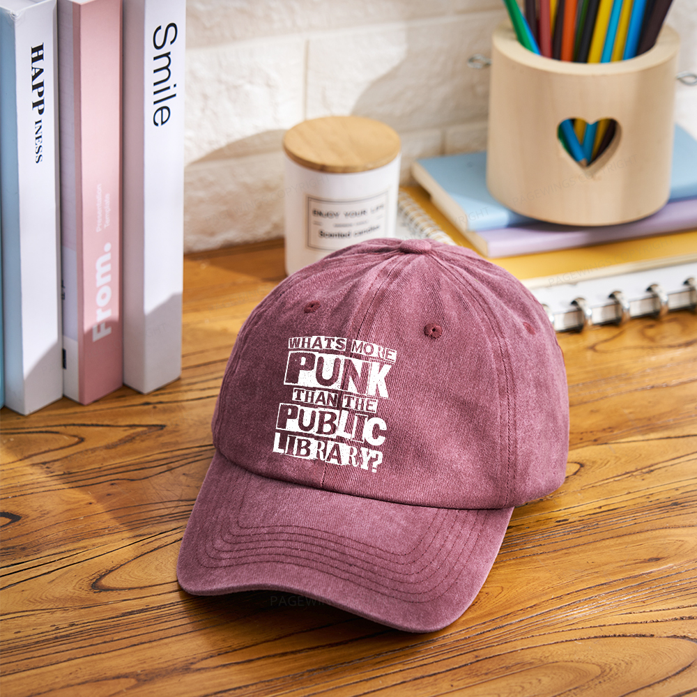 Pagewings What‘s More Punk Than the Public Library Washed Cap