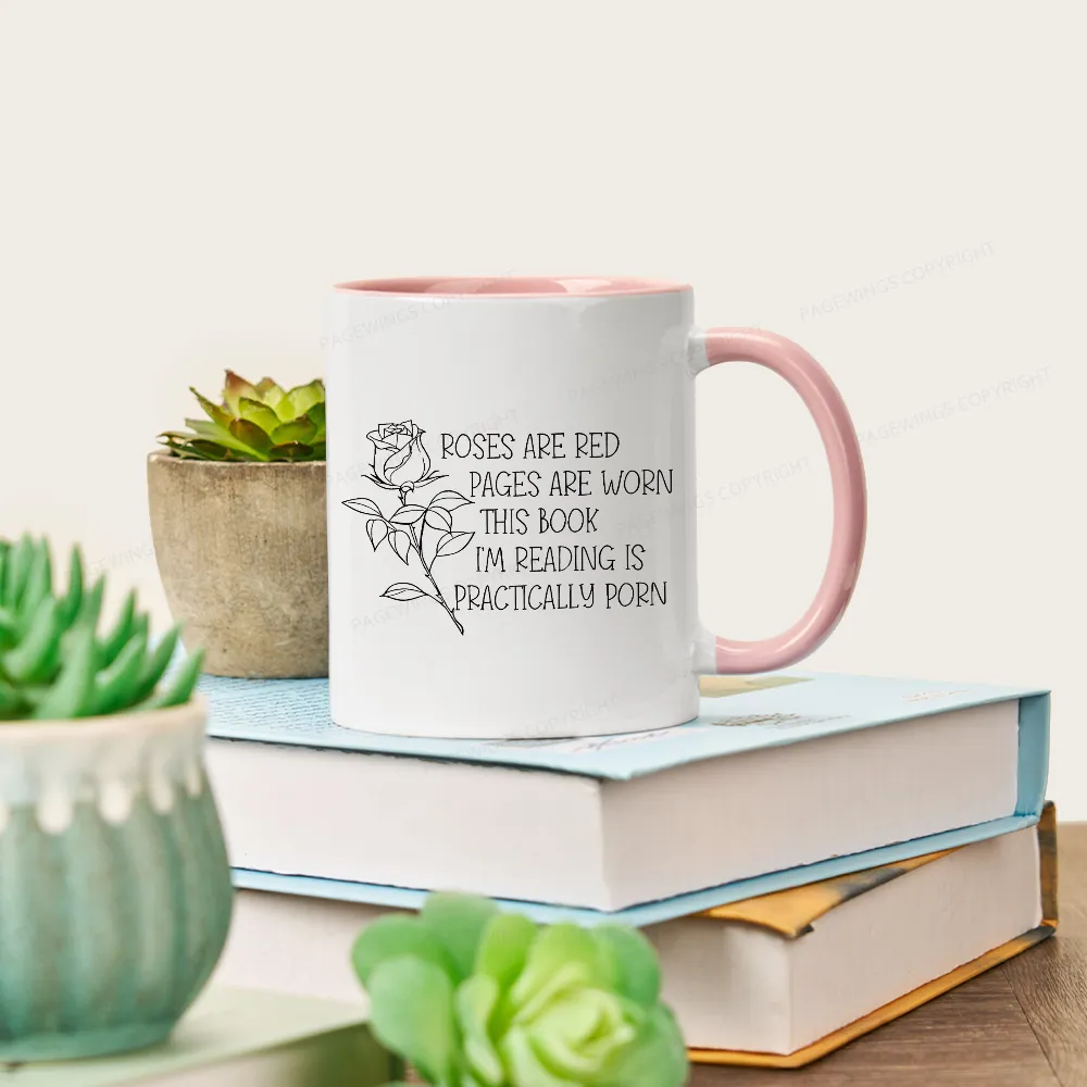 Pagewings Rose Are Red Pages Are Worn Mug