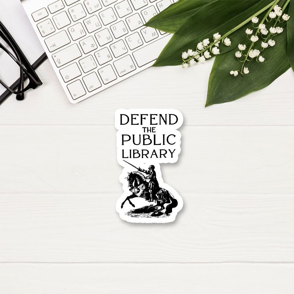 Pagewings Defend The Public Library Sticker