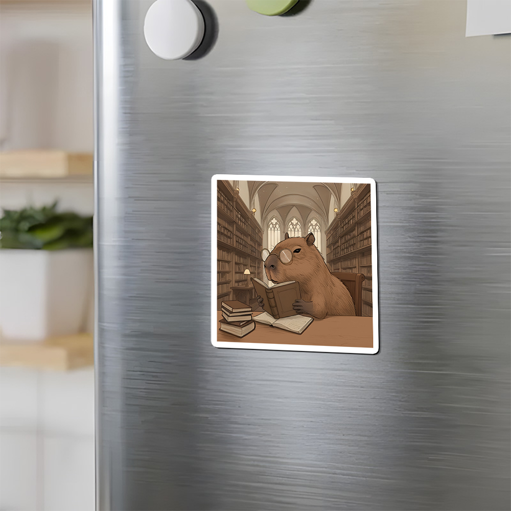 Pagewings The Reader Capybara Fridge Magnet