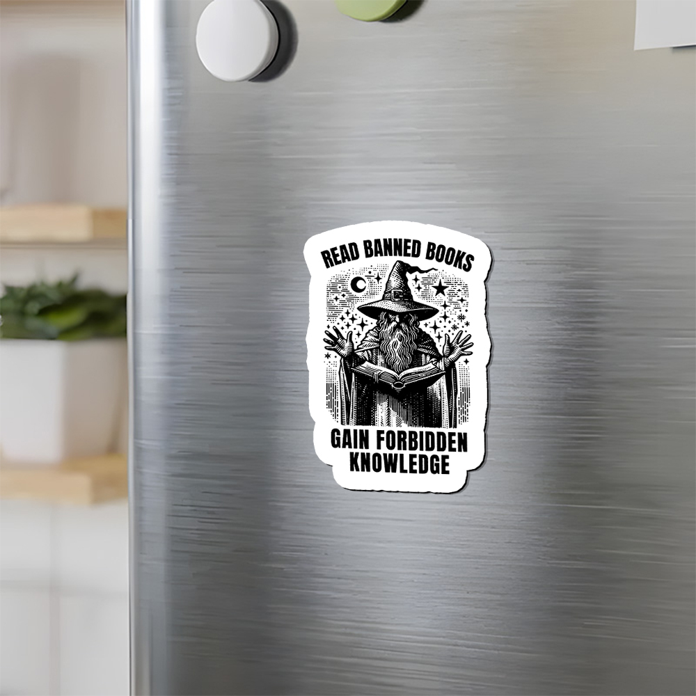 Pagewings Read Banned Books Gain Forbidden Knowledge Fridge Magnet
