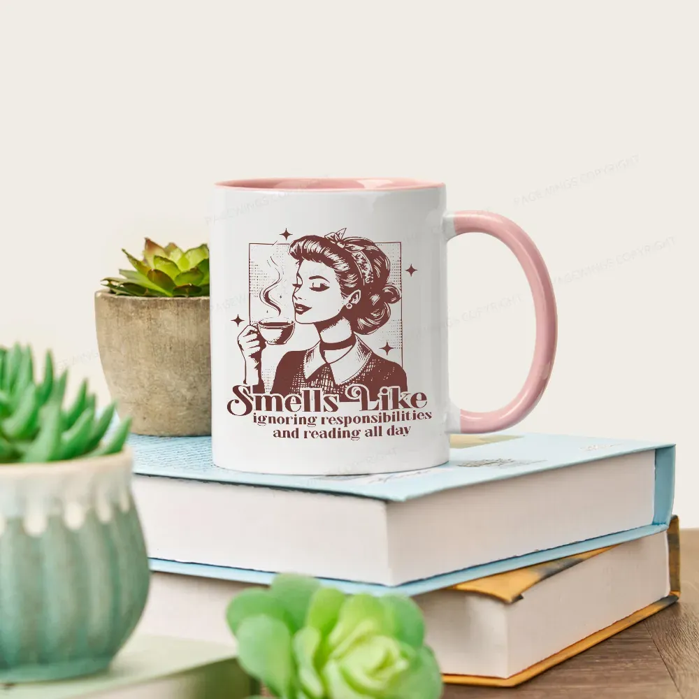 Pagewings Ignoring Responsiblities And Reading All Day Mug