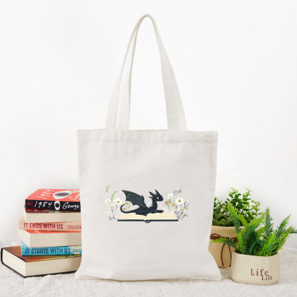 Pagewings Dragon Book Tote Bag