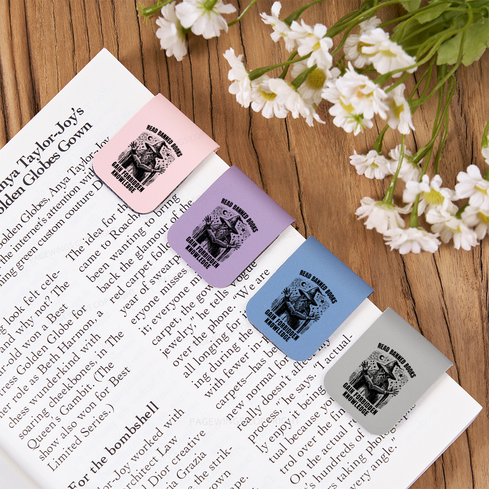 Pagewings Read Banned Books Gain Forbidden Knowledge Magnetic Bookmark