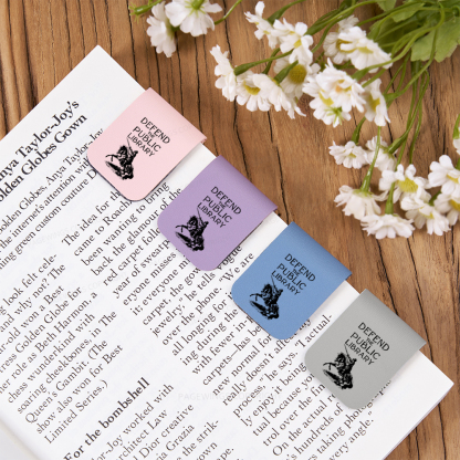 Pagewings Defend The Public Library Magnetic Bookmark