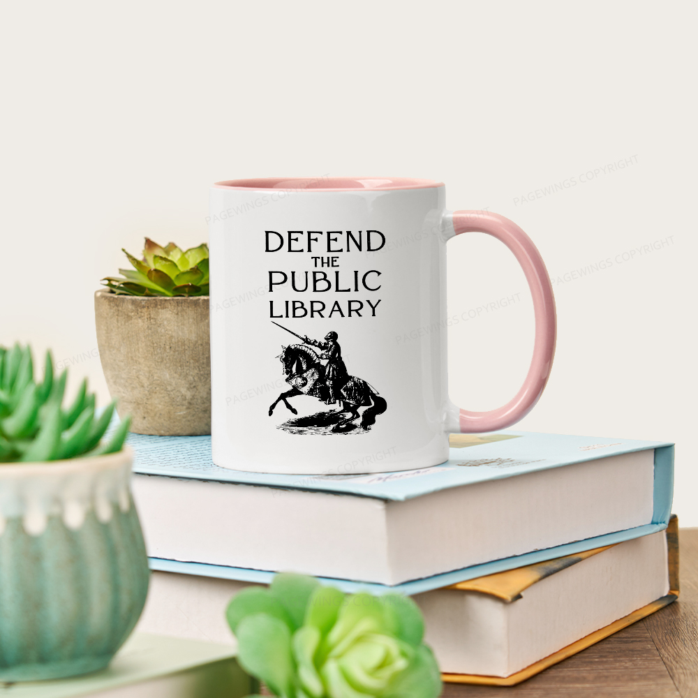 Pagewings Defend The Public Library Mug