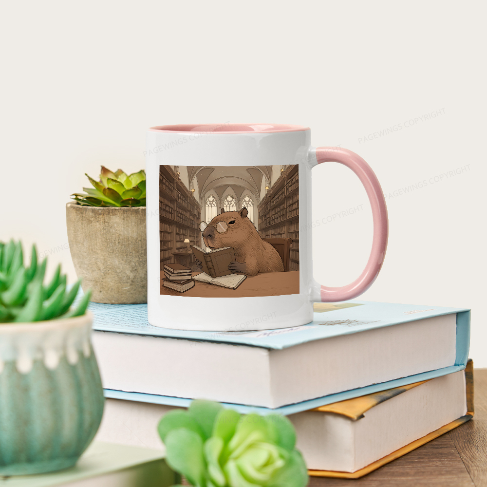 Pagewings The Reader Capybara Mug