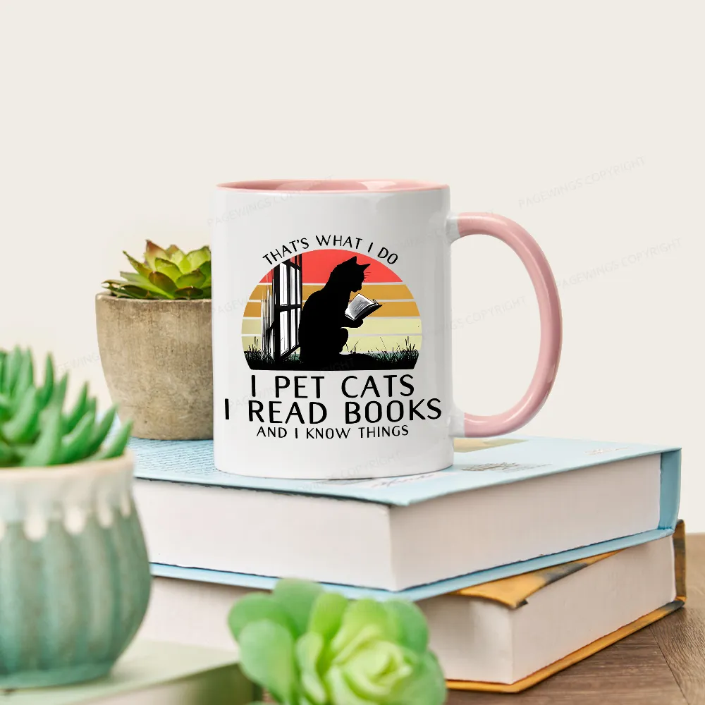 Pagewings Cat And Book Mug