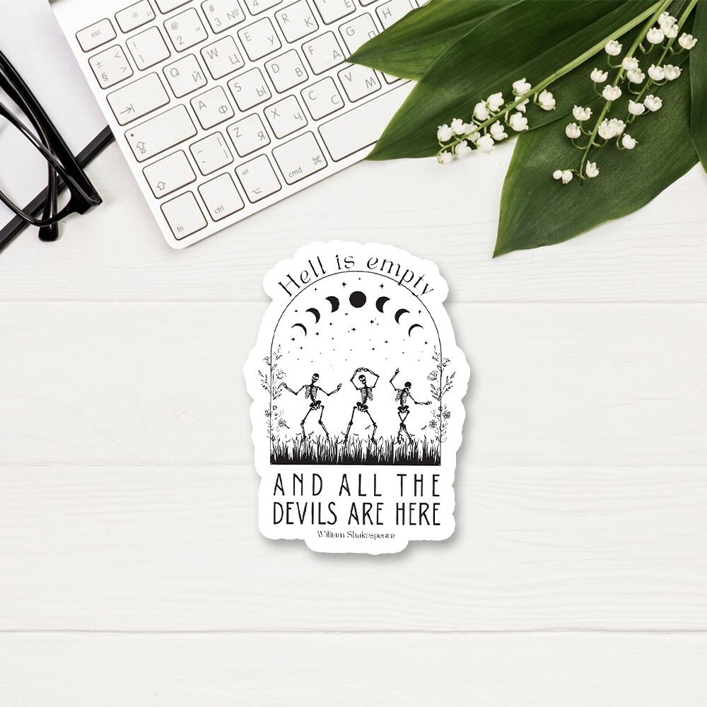 Pagewings Hell is Empty and all the Devils are Here Sticker