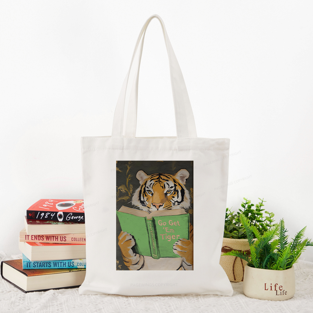 Pagewings Motivational Tiger Tote Bag