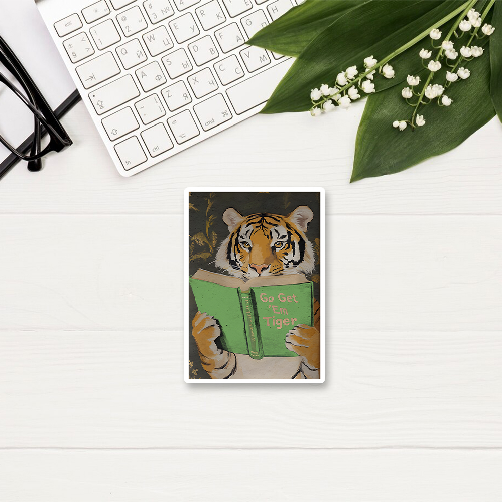 Pagewings Motivational Tiger Sticker