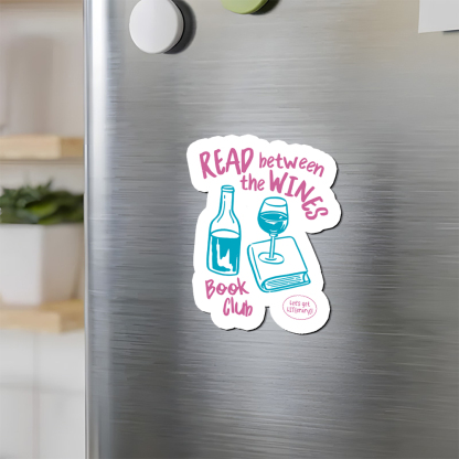 Pagewings Wine Lover Book Club Fridge Magnet