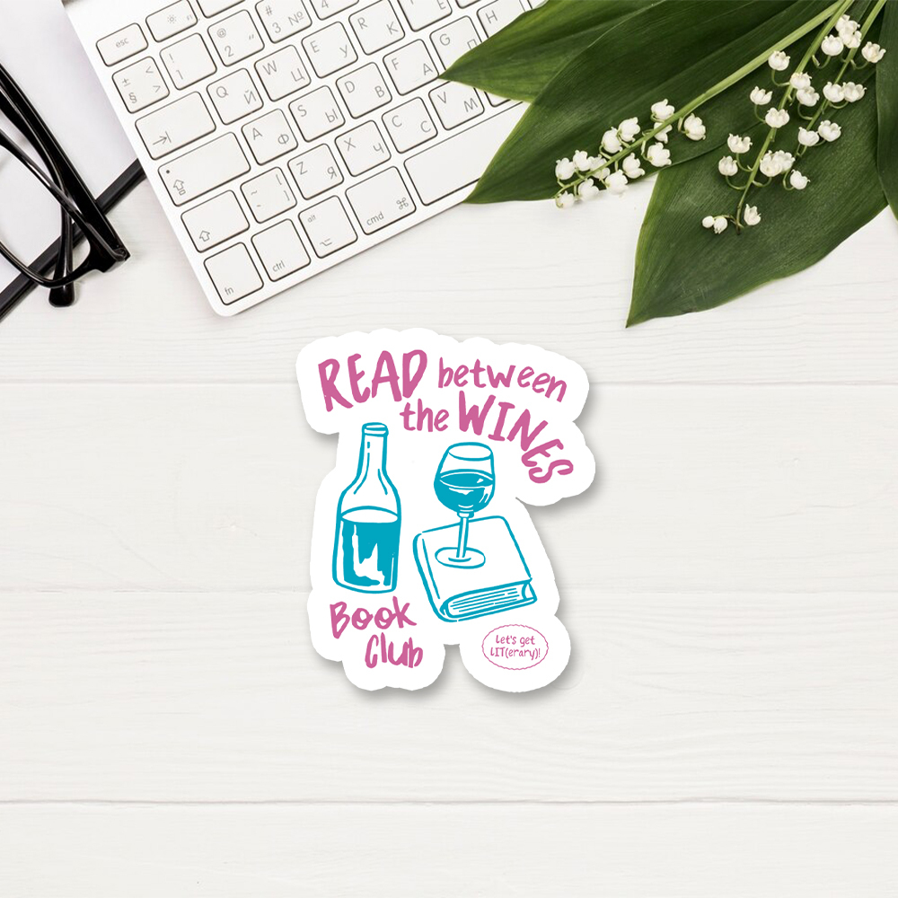 Pagewings Wine Lover Book Club Sticker